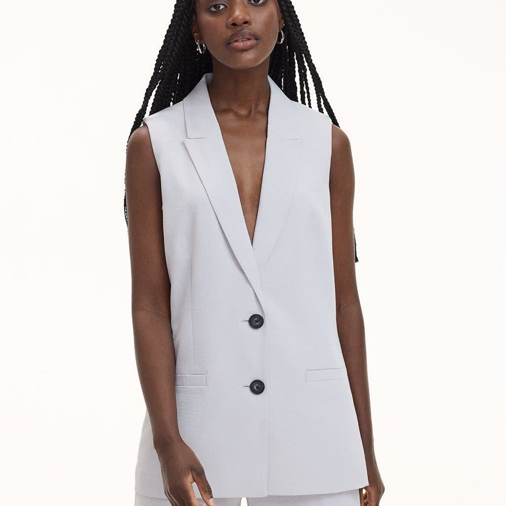 Reitmans ‘Vapor Blue’ Long Sleeveless Vest